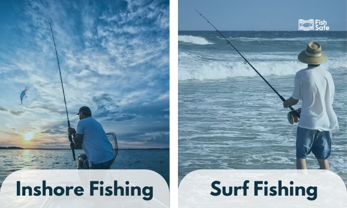 inshore vs surf fishing