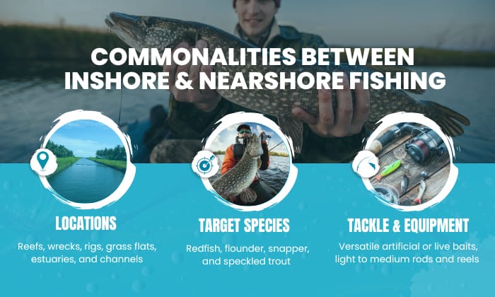 commonalities between inshore and nearshore fishing