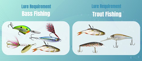 lure-requirement-of-trout-vs-bass-fishing